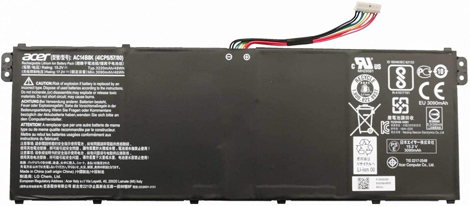 Original AC14B8K Acer Nitro 5 AN515, Acer Aspire E3-111 E3-112 CB3-111 CB5-311 ES1-511 ES1-512 E5-771G V3-111 V3-371 ES1-711 Laptop Battery - eBuy UAE